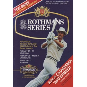 AUSTRALIA IN NEW ZEALAND 1986 (ROTHMANS TEST SERIES) OFFICIAL BROCHURE