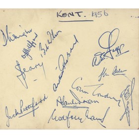 KENT 1956 CRICKET AUTOGRAPHS