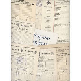 PAKISTAN 1962 CRICKET TOUR TO ENGLAND - 7 SCORECARDS