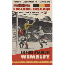 ENGLAND V BELGIUM 1952 FOOTBALL PROGRAMME