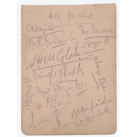 INDIA 1932 CRICKET AUTOGRAPHS