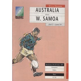 AUSTRALIA V WESTERN SAMOA 1991 WORLD CUP RUGBY PROGRAMME