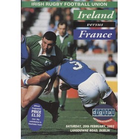 IRELAND V FRANCE 1993 RUGBY PROGRAMME