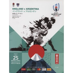 ENGLAND V ARGENTINA 2019 (WORLD CUP) RUGBY PROGRAMME