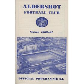 ALDERSHOT V READING (FA CUP 2ND ROUND) 1966-67 FOOTBALL PROGRAMME