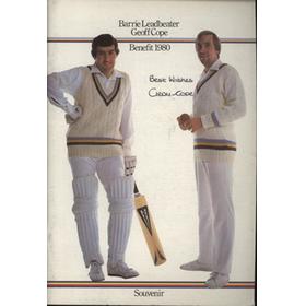 BARRIE LEADBEATER & GEOFF COPE (YORKSHIRE) 1980 CRICKET BENEFIT BROCHURE