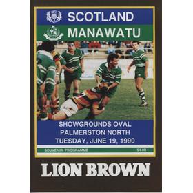 MANAWATU V SCOTLAND 1990 RUGBY PROGRAMME