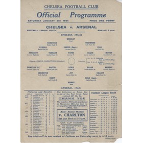 CHELSEA V ARSENAL 1943-44 FOOTBALL PROGRAMME