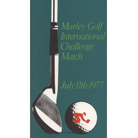 BALLESTEROS/MILLER V BARNES/JACKLIN 1977 (MARLEY INTERNATIONAL CHALLENGE) SIGNED GOLF PROGRAMME