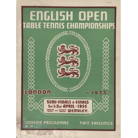 ENGLISH OPEN TABLE TENNIS CHAMPIONSHIPS - SOUVENIR PROGRAMME 1955