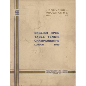 ENGLISH OPEN TABLE TENNIS CHAMPIONSHIPS - SOUVENIR PROGRAMME 1949