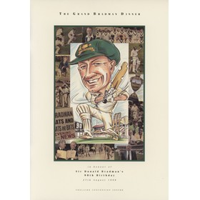 DON BRADMAN 90TH BIRTHDAY CELEBRATION DINNER MENU