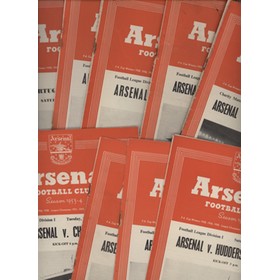 ARSENAL 1953-54 FOOTBALL PROGRAMMES (26 HOME GAMES)