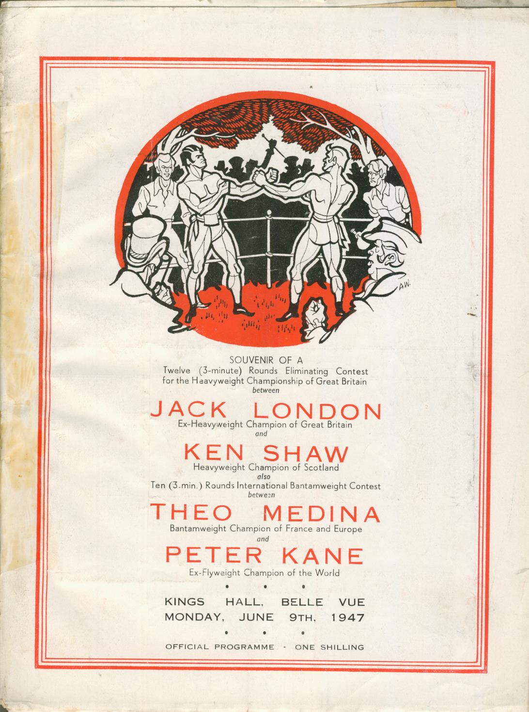 JACK LONDON V KEN SHAW 1947 BOXING PROGRAMME - Boxing programmes ...