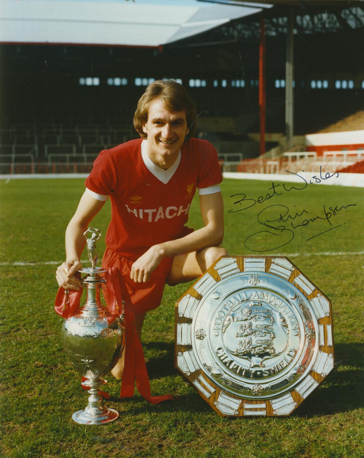 PHIL THOMPSON (LIVERPOOL) SIGNED PHOTOGRAPH FOOTBALLERS PHOTOGRAPHS