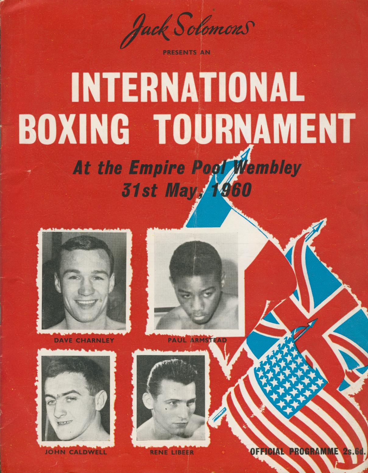 DAVE CHARNLEY V PAUL ARMSTEAD 1960 BOXING PROGRAMME - Boxing programmes ...