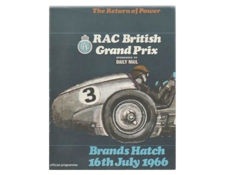 BRITISH GRAND PRIX 1966 MOTOR RACING PROGRAMME