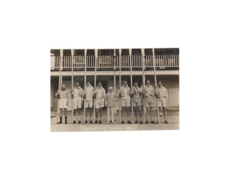 CAMBRIDGE UNIVERSITY CREW 1924 ROWING POSTCARD