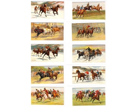 RACES - HISTORIC & MODERN 1927 (CARRERAS) CIGARETTE CARDS