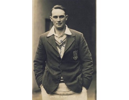 JAMES LANGRIDGE (SUSSEX & ENGLAND) SIGNED CRICKET POSTCARD