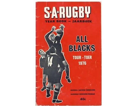 SOUTH AFRICAN RUGBY YEARBOOK - ALL BLACKS TOUR 1976