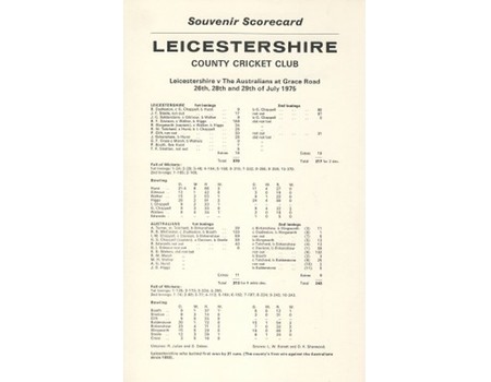 LEICESTERSHIRE V AUSTRALIANS 1975