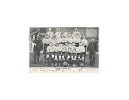 SHEFFIELD WEDNESDAY 1907 FOOTBALL POSTCARD