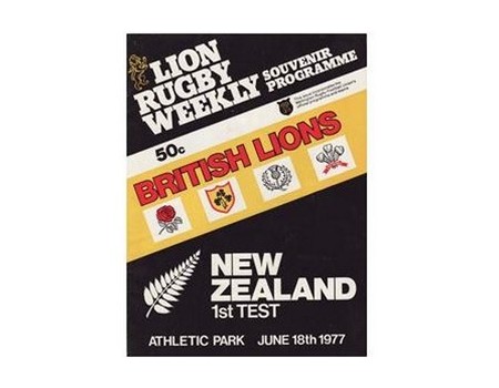 NEW ZEALAND V BRITISH ISLES 1977 (1ST TEST) RUGBY PROGRAMME