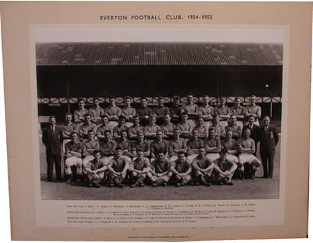 EVERTON FOOTBALL CLUB 1954-55 TEAM PHOTOGRAPH