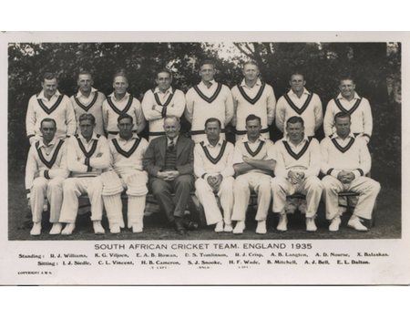 SOUTH AFRICA 1935 CRICKET POSTCARD