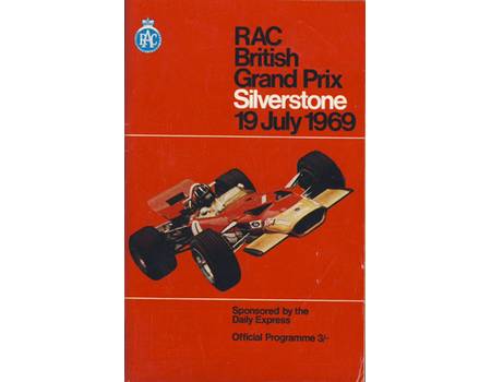 BRITISH GRAND PRIX 1969 MOTOR RACING PROGRAMME