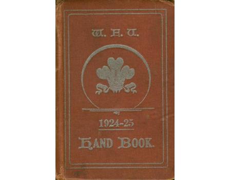 WELSH RUGBY UNION HANDBOOK 1924-25