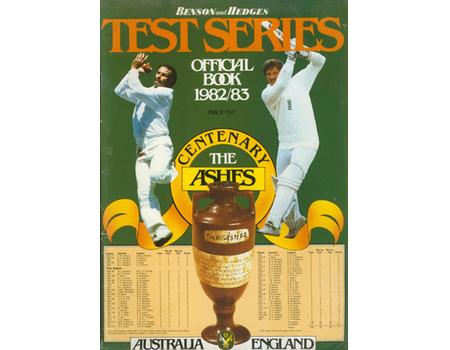 BENSON AND HEDGES TEST SERIES 1982-1983 OFFICIAL BOOK: AUSTRALIA V ENGLAND