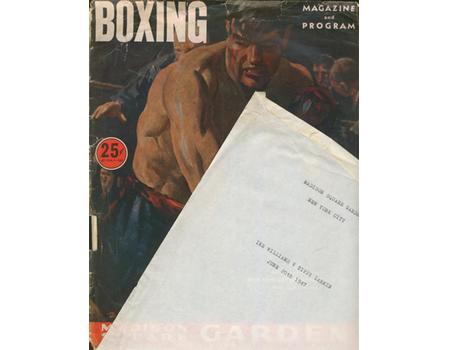 IKE WILLIAMS V TIPPY LARKIN 1947 BOXING PROGRAM