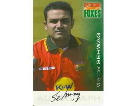 VIRENDER SEHWAG SIGNED POSTCARD