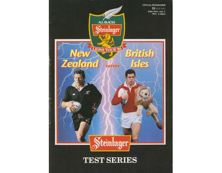 NEW ZEALAND V BRITISH ISLES 1993 3RD TEST RUGBY PROGRAMME