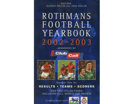 ROTHMANS FOOTBALL YEARBOOK 2002-2003