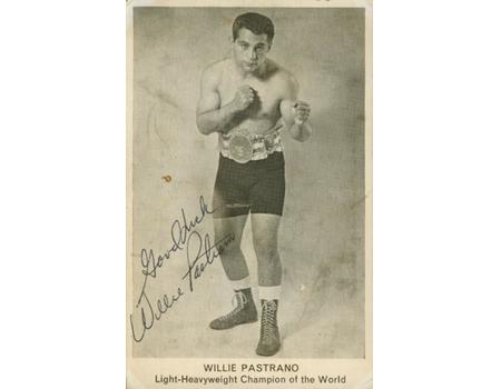 WILLIE PASTRANO SIGNED POSTCARD