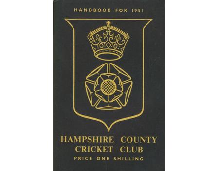 HAMPSHIRE COUNTY CRICKET CLUB ILLUSTRATED HANDBOOK 1951