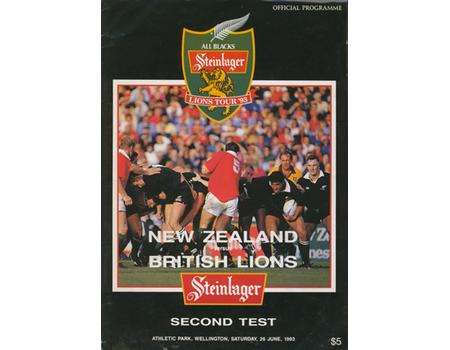 NEW ZEALAND V BRITISH ISLES 1993 (2ND TEST) RUGBY PROGRAMME