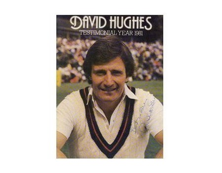 DAVID HUGHES (LANCASHIRE) 1981 SIGNED CRICKET BENEFIT BROCHURE