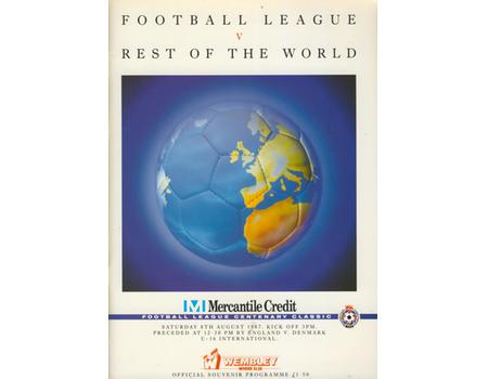 FOOTBALL LEAGUE V REST OF THE WORLD 1987 FOOTBALL PROGRAMME