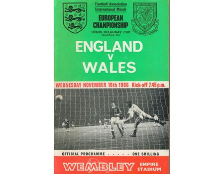 ENGLAND V WALES 1966 FOOTBALL PROGRAMME