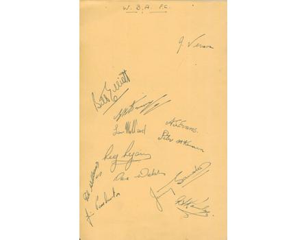 WEST BROMWICH ALBION AND BOLTON WANDERERS AUTOGRAPHS C.1947-48 ...