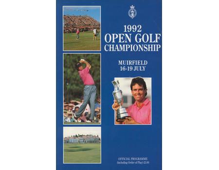 OPEN GOLF CHAMPIONSHIP 1992 (MUIRFIELD) PROGRAMME