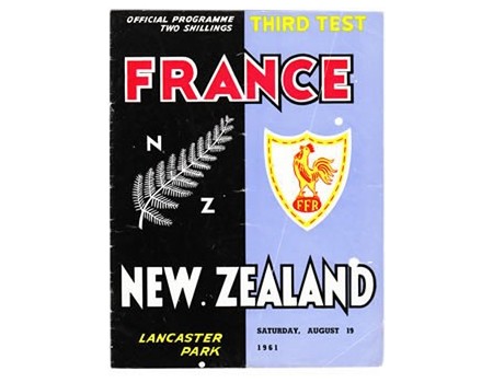 NEW ZEALAND V FRANCE 1961 (3RD TEST) RUGBY PROGRAMME