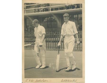 JOHN NICOLSON & DENYS MORKEL 1927-28 (SOUTH AFRICA) SIGNED CRICKET PHOTOGRAPH