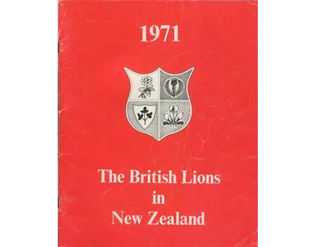 1971 - THE BRITISH LIONS IN NEW ZEALAND