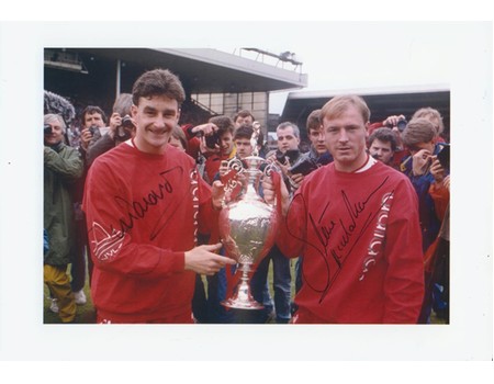 JOHN ALDRIDGE AND STEVE MCMAHON (LIVERPOOL) SIGNED PHOTOGRAPH