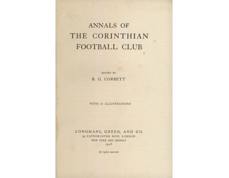 ANNALS OF THE CORINTHIAN FOOTBALL CLUB